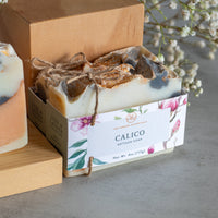 Calico artisan soap label